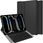 Just in Case Premium Cover (ING. Int., Apple iPad Pro 13 2024, Apple iPad Pro 13 2025), Clavier pour tablette, Noir