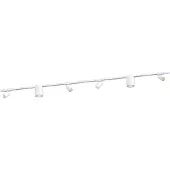 LEDVION spot rail LED 2m monophase Blanc 6 spots sans ampoule GU10