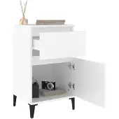 vidaXL Tables de chevet 2 pcs blanc 40x35x70 cm