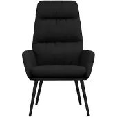 vidaXL Chaise de relaxation Noir Tissu