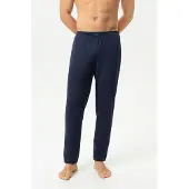 Mey Pantalon de pyjama 'Relax Tuned' bleu marine