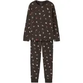 Name It Kids Pyjama 'NKNVismas' brun foncé / sapin / rouge sang / blanc
