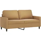 vidaXL Canapé 2 places marron 140 cm velours