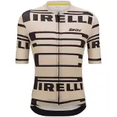 Santini Pirelli Short Sleeve Jersey Beige 2XL