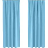 vidaXL Rideaux occultants à œillets, 2 pièces, bleu ciel, polyester
