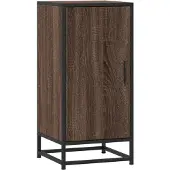 vidaXL Sideboard brun imitation chêne 35,5x35x76 cm bois composite métal