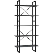 vidaXL Bibliothèque à 5 niveaux Gris 80x30x175 cm Bois de pin