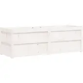 vidaXL Jardinière blanc 150x50x50 cm bois massif de pin