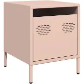vidaXL Table de chevet rose 35x39x43,5 cm acier