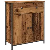 vidaXL Sideboard imitation vieux bois 70x30x80 cm Bois composite