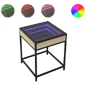 vidaXL Table basse avec Infinity-LED Chêne Sonoma 40x40x51 cm