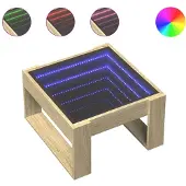 vidaXL Table basse avec Infinity-LED Chêne Sonoma 50x53x30 cm