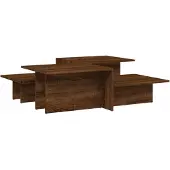 vidaXL Tables basses 2 pcs. Brun imitation chêne Matériau dérivé du bois