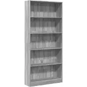vidaXL Bibliothèque sonoma gris 80x24x176 cm bois d'ingénierie