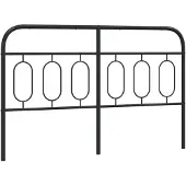 vidaXL Tête de lit de rechange en métal noir 150 cm