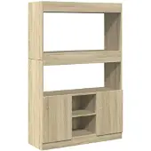 vidaXL Buffet haut chêne sonoma 92x33x140 cm bois d'ingénierie