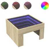 vidaXL Table basse avec Infinity-LED Chêne Sonoma 50x50x30 cm