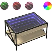 vidaXL Table basse avec Infinity-LED Chêne Sonoma 70x50x38 cm