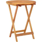 vidaXL Table de jardin pliante Ã60x75 cm Bois d'eucalyptus massif