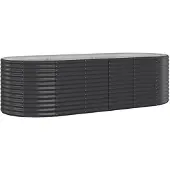 vidaXL Lit surélevé de jardin Acier galvanisé Anthracite