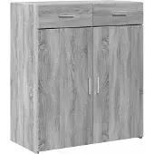 vidaXL Sideboard Gris Sonoma 80x42,5x93 cm Matériau dérivé du bois