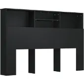 vidaXL Tête de lit avec étagères Noir 160x19x103,5 cm