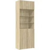 vidaXL Armoire haute Chêne Sonoma 80x42,5x225 cm Matériau dérivé du bois
