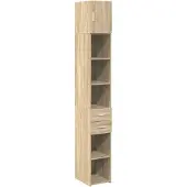 vidaXL Armoire haute Étroite Chêne Sonoma 30x42,5x225 cm Matériau dérivé du bois