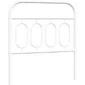 vidaXL Tête de lit de rechange en métal blanc 80 cm