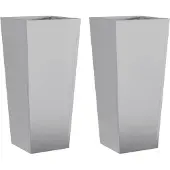 vidaXL Jardinières 2 pcs 35x35x75 cm acier galvanisé