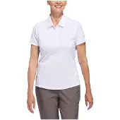 Adidas T-shirt fonctionnel 'Women's Solid Performance Short Sleeve Polo' blanc