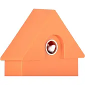 Karlsson Klok Modern Cuckoo - Kunststof - Oranje - 22x41x9 cm (BxHxD) - Koekoeksklok -
