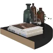 vidaXL Étagère d'angle flottante noir 35x35x3,8 cm MDF
