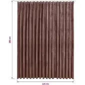 vidaXL Rideau occultant avec crochets Velours Rose antique 290x245 cm