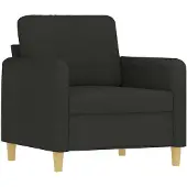 vidaXL Fauteuil noir 60 cm Tissu
