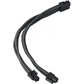 Silverstone SST-PP07E-EPS8B, 0.3 m, 8 broches(4+4) EPS12V, 8 broches(4+4) EPS12V, Direct, Direct, Noir
