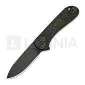 We Knife Couteau pliant Elementum, Bronze Titanium, Black Stonewash