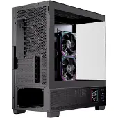 Einarex EXCS-SM-51DR-B, Micro Tower, PC, Noir, Micro ATX, Mini-ITX, Acier, Verre trempé, 2,5, 3,5 pouces