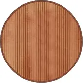 vidaXL Tapis rond marron 60 cm bambou