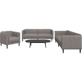 vidaXL Ensemble de canapés 3 pièces tissu taupe