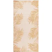 vidaXL Tapis à tissage plat d'extérieur 100x200 cm Motif de feuille
