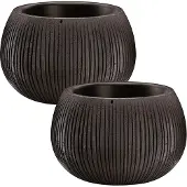 Wellhome Pot De Fleur Beton 13.6x18x18cm 2 Unités