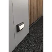 Lutec Helena LED Applique murale extérieure blanc chaud 11W IP54 noir mat