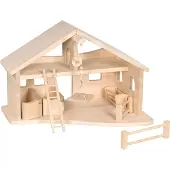 Holztiger Grange Jouet en bois avec treuil Ferme