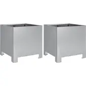 vidaXL Jardinières 2 pcs 30x30x30 cm acier galvanisé