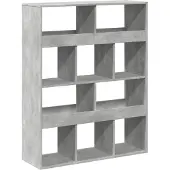 vidaXL Cloison de séparation gris béton bois d'ingénierie