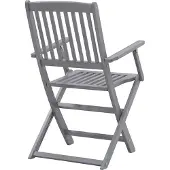 vidaXL Chaises de jardin pliantes 4 pièces avec coussin en bois massif d'acacia