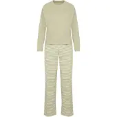 Hunkemoller Pyjama vert / blanc