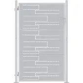 vidaXL Porte De Jardin Argenté 100 X 150 Cm Acier Inoxydable