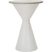 Mauro Ferretti table d'appoint blanc double Ø 44,5x63 cm blanc